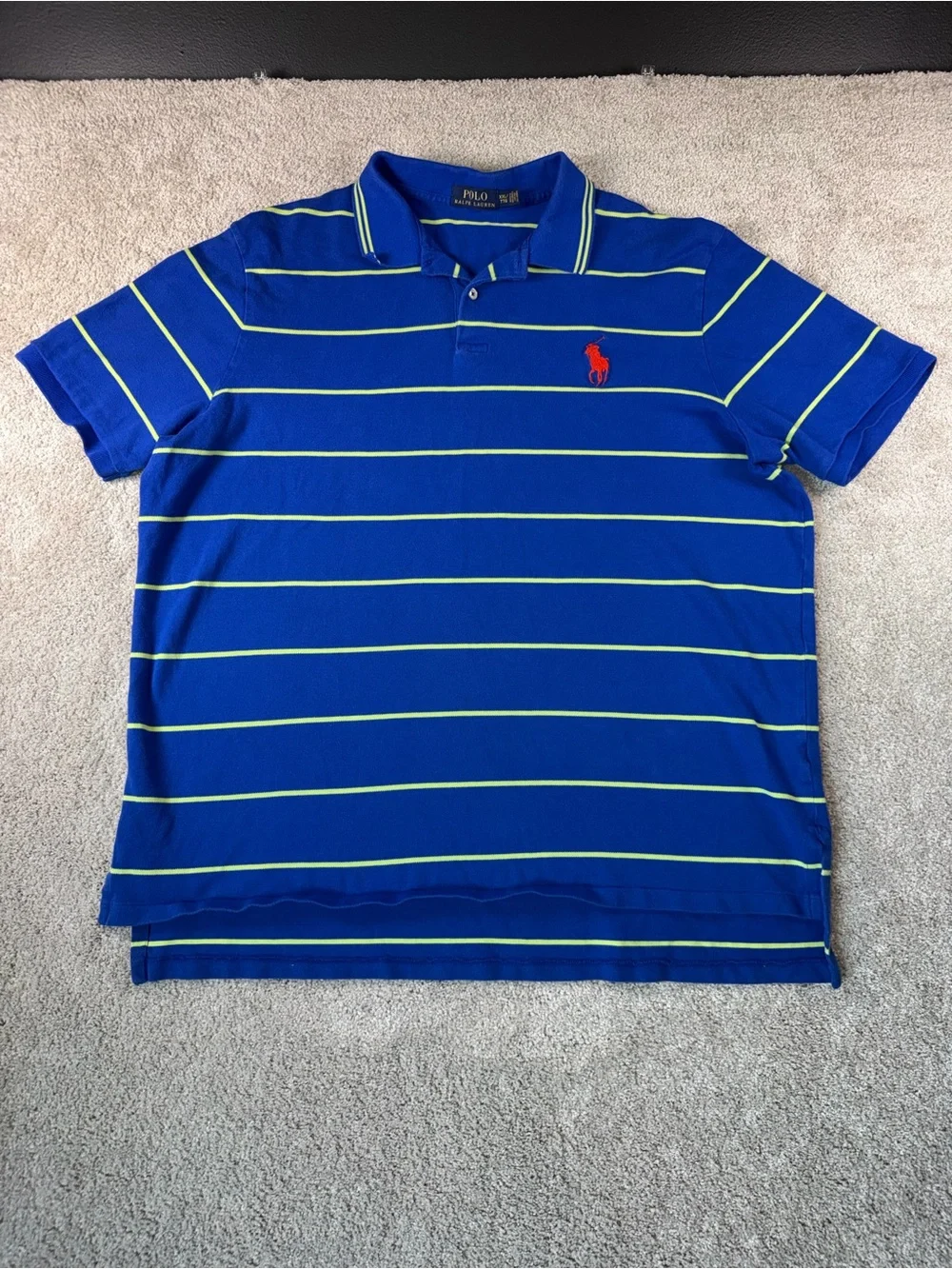 Polo Ralph Lauren Big Pony Polo Shirt Men’s  XXL Blue‎ Green Striped Red Pony